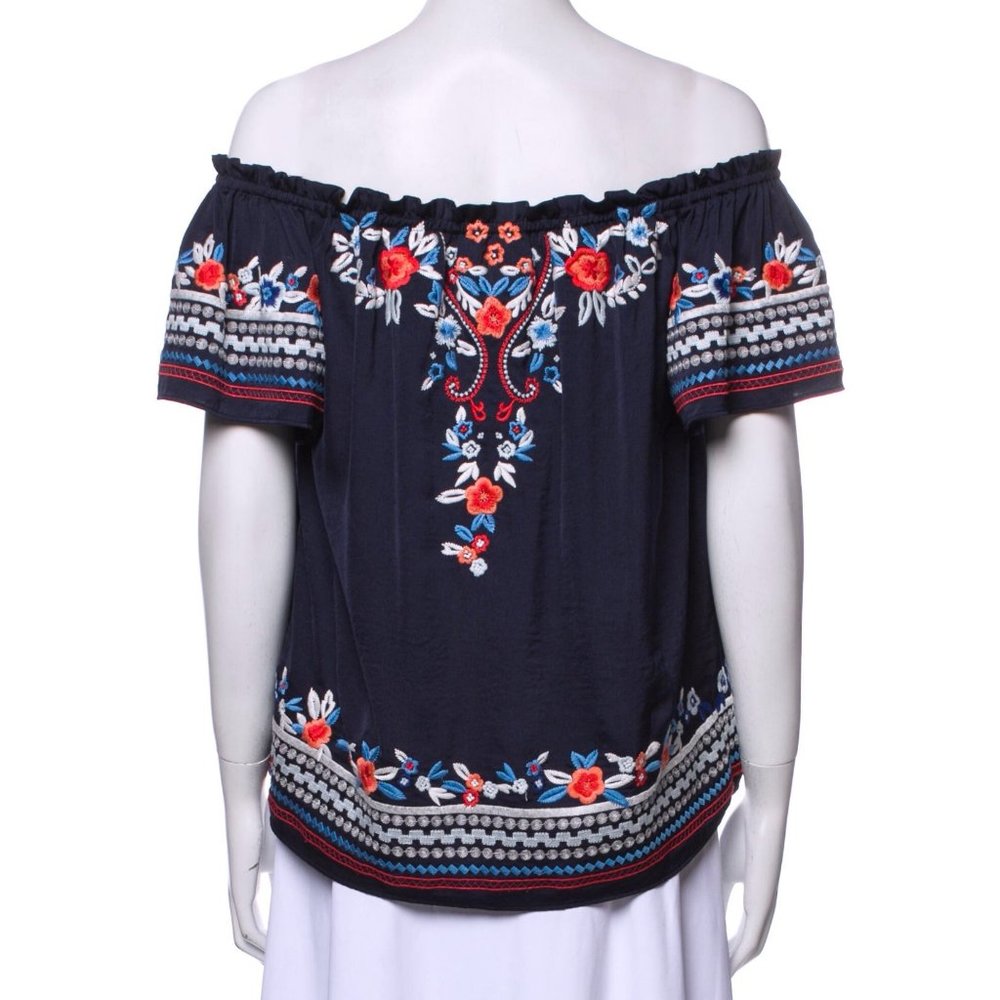 Parker Ariel Embroidered Off-The-Shoulder Casual Top - Picture 5 of 5